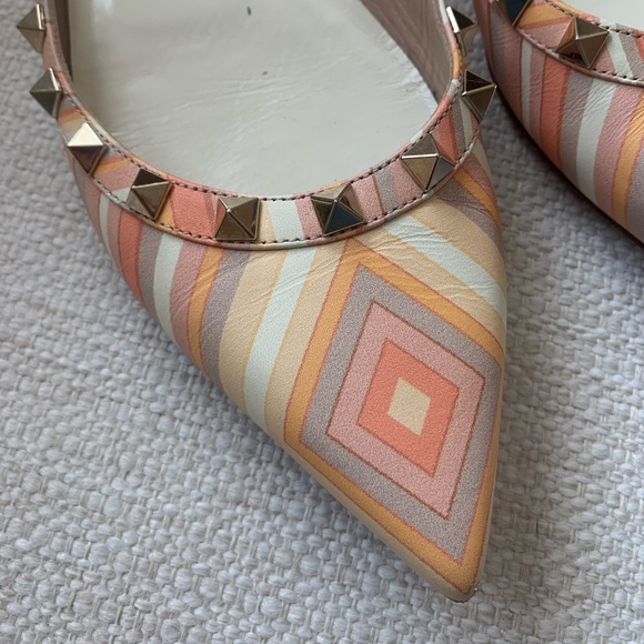 Valentino Rockstud Patterned Flats - Picture 7 of 13